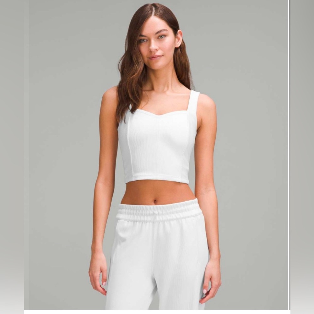 Lululemon Ribbed Softstreme Sweetheart Tank Top, Size XS, Light Vapor Blue